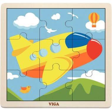 12 puzzles en bois de 9 pièces + boite de rangement - Ma Rentrée Facile