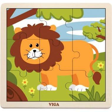 12 puzzles en bois de 9 pièces + boite de rangement - Ma Rentrée Facile