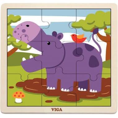 12 puzzles en bois de 9 pièces + boite de rangement - Ma Rentrée Facile