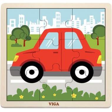 12 puzzles en bois de 9 pièces + boite de rangement - Ma Rentrée Facile