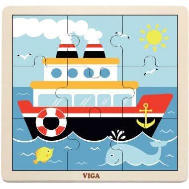 12 puzzles en bois de 9 pièces + boite de rangement - Ma Rentrée Facile