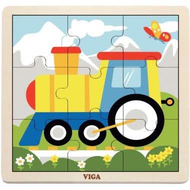 12 puzzles en bois de 9 pièces + boite de rangement - Ma Rentrée Facile