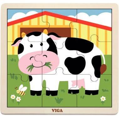 12 puzzles en bois de 9 pièces + boite de rangement - Ma Rentrée Facile