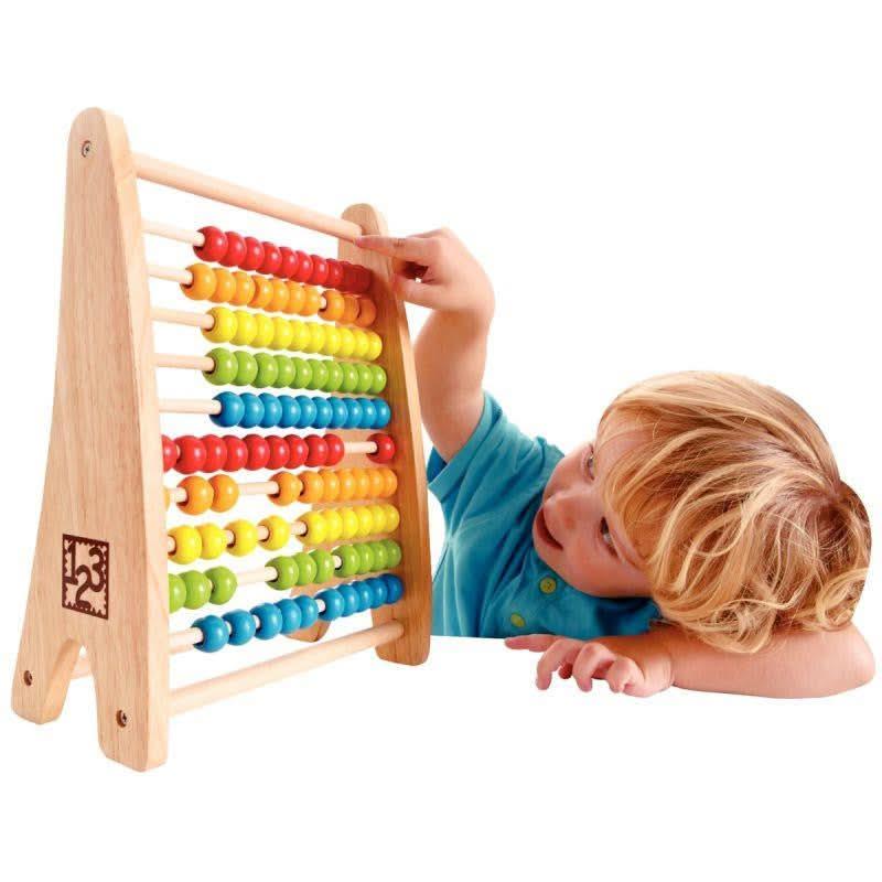 Boulier perles arc en ciel, en bois - Ma Rentrée Facile