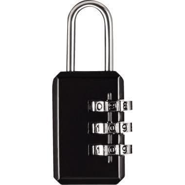 Cadenas en métal à combinaison 3 chiffres noir - Ma Rentrée Facile