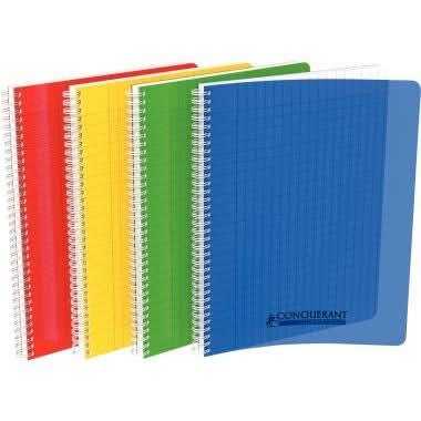 Cahier à spirale 21x29,7, 100 pages, séyès, 90g, polypro, coloris aléatoires, Conquérant - Ma Rentrée Facile