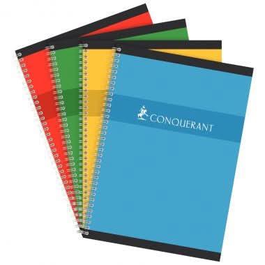 Cahier à spirale 21x29,7, 100 pages, séyès, 70g, coloris aléatoires, Conquérant - Ma Rentrée Facile