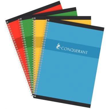 Cahier à spirale 21x29,7, 180 pages, séyès, 70g, Conquérant - Ma Rentrée Facile