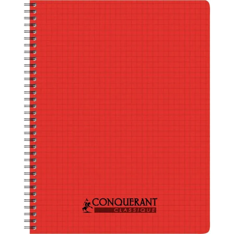 Cahier 17x22, 100 pages, 5X5, 90g, reliure intégrale, polypro coloris aléatoires, Conquérant - Ma Rentrée Facile