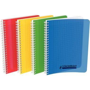 Cahier 17x22, 100 pages, séyès, 90g, reliure intégrale, polypro coloris aléatoires, Conquérant - Ma Rentrée Facile