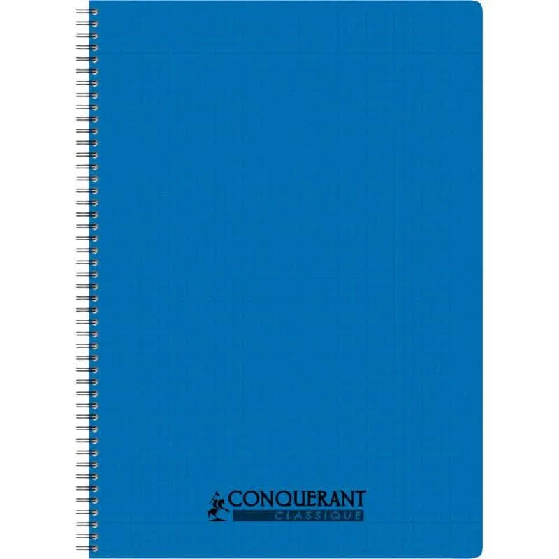 Cahier à spirale 21x29,7, 100 pages, 5x5, 90g, polypro, coloris aléatoires, Conquérant - Ma Rentrée Facile