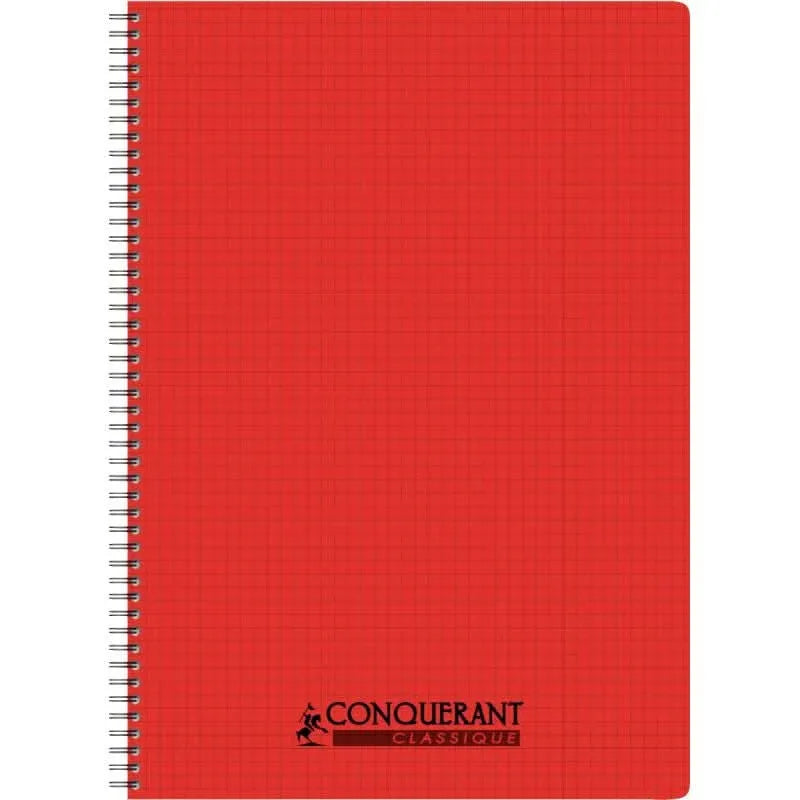 Cahier à spirale 21x29,7, 100 pages, 5x5, 90g, polypro, coloris aléatoires, Conquérant - Ma Rentrée Facile
