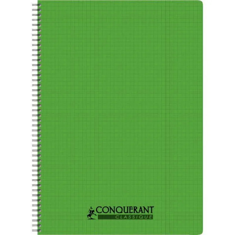Cahier à spirale 21x29,7, 180 pages, 5x5, 90g, polypro, coloris aléatoires, Conquérant - Ma Rentrée Facile