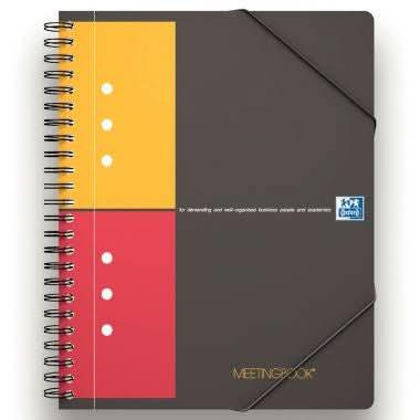 Cahier à reliure intégrale MEETINGBOOK 160 pages perforées, format A5+, quadrillé 5x5 - Ma Rentrée Facile