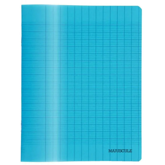 Cahier 17x22, 32 pages, séyès 2,5 mm , 90g, polypro bleu - Ma Rentrée Facile