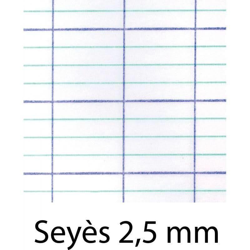 Cahier 17x22, 32 pages, séyès 2,5 mm , 90g, polypro bleu - Ma Rentrée Facile