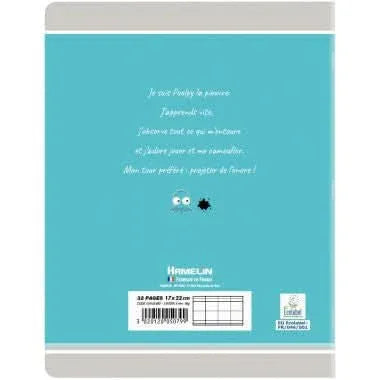 Cahier d'apprentissage, 17x22, 32 pages, double ligne 3 mm, 90g, coloris aléatoires, Conquérant - Ma Rentrée Facile