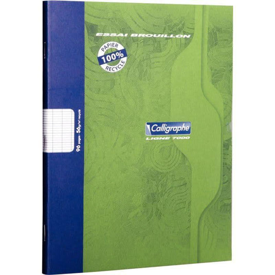 Cahier de brouillon 96 pages, 17x22,100% recyclé, Conquérant - Ma Rentrée Facile