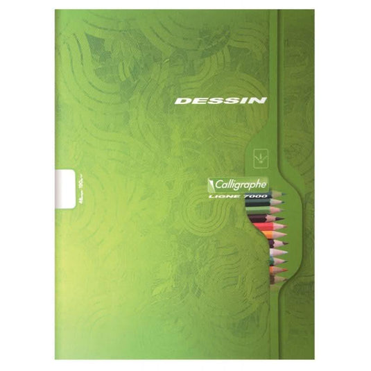 Cahier de dessin 24x32, 16 pages, blanc uni 120g, coloris aléatoires, Calligraphe - Ma Rentrée Facile