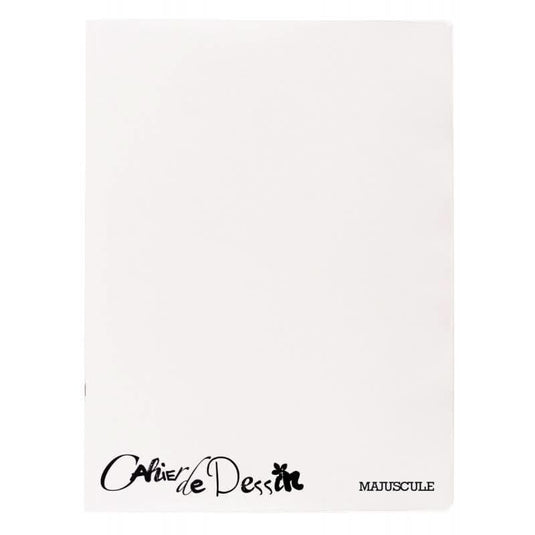 Cahier de dessin 24x32, 48 pages, uni 120g, polypro incolore - Ma Rentrée Facile