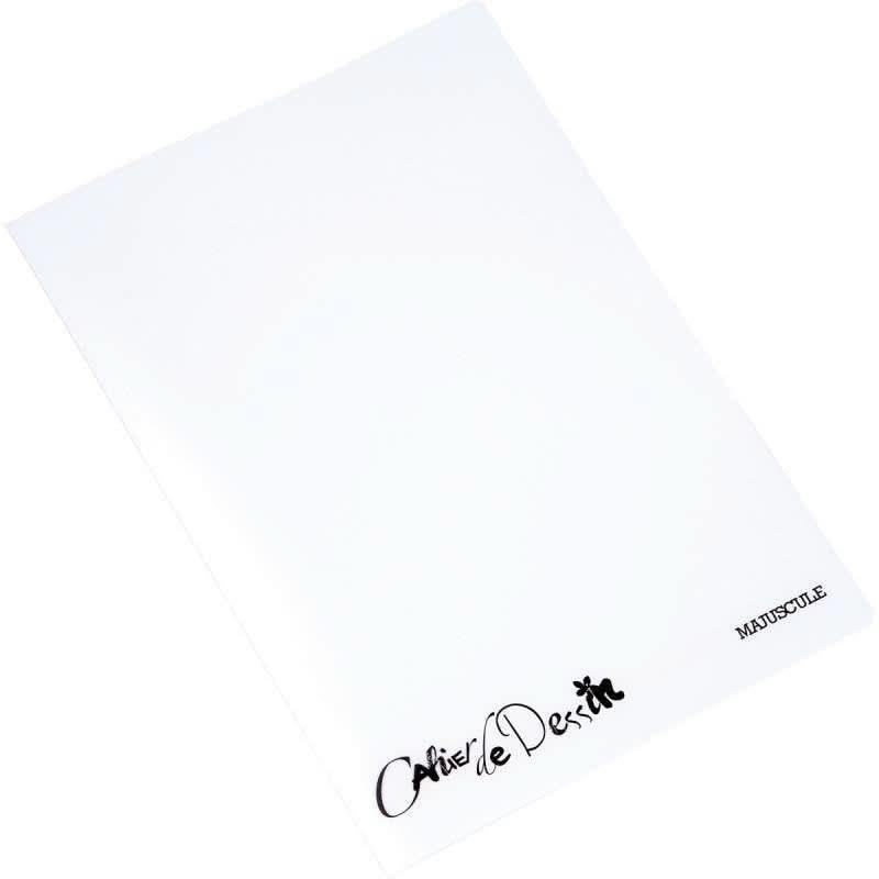 Cahier de dessin 24x32, 48 pages, uni 120g, polypro incolore - Ma Rentrée Facile