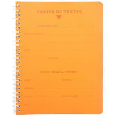 Cahier de texte à spirale 17x22, 124 pages, séyès papier blanc 90g, polypro coloris aléatoires - Ma Rentrée Facile