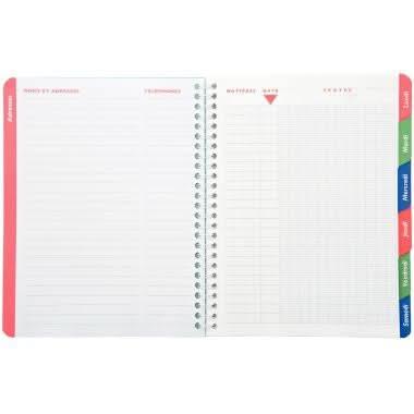 Cahier de texte à spirale 17x22, 124 pages, séyès papier blanc 90g, polypro coloris aléatoires - Ma Rentrée Facile