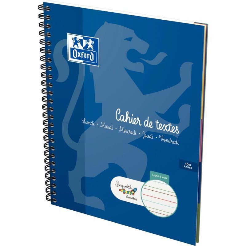 Cahier de texte DYS, interligne 3 mm Oxford Serdopile