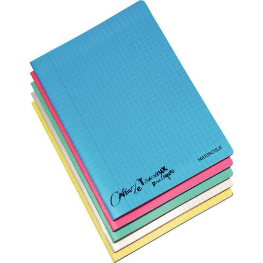 Cahier travaux pratiques, 21x29,7, 96 pages, polypro coloris aléatoires - Ma Rentrée Facile