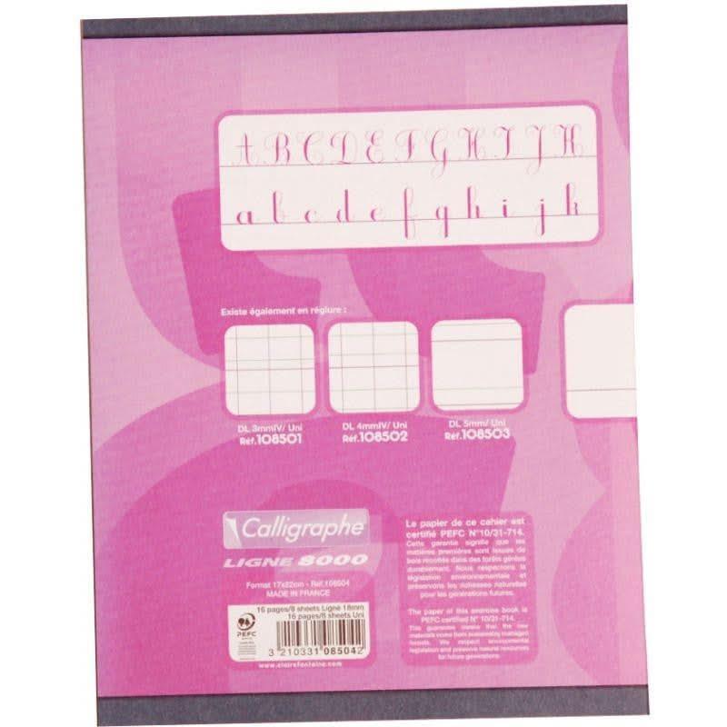 Cahier 17x22, 32 pages, 1 page lignée/1 page blanche, Travers 18 mm/ uni, 90 g - Ma Rentrée Facile