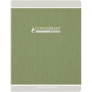 Cahier 17x22, 48 pages, seyès 90g, 100% recyclé, coloris aléatories, Conquérant - Ma Rentrée Facile
