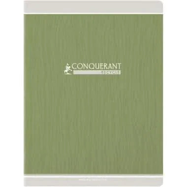 Cahier 24x32, 96 pages, seyès 90g,100% recyclé, coloris aléatoires, Conquérant - Ma Rentrée Facile