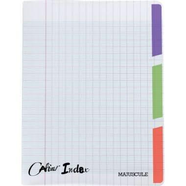 Cahier 17x22, 96 pages 3 index, seyès, 90gr, polypro incolore - Ma Rentrée Facile