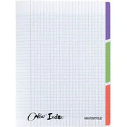 Cahier 24x32, 96 pages, 3 index, seyès, 90g polypro incolore - Ma Rentrée Facile
