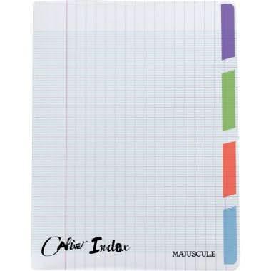 Cahier 17x22, 96 pages 4 index, seyès, 90gr, polypro incolore - Ma Rentrée Facile