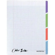 Cahier 24x32, 96 pages, 4 index, seyès, 90g polypro incolore - Ma Rentrée Facile