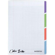 Cahier 21x29.7, 96 pages 4 index, séyès, 90gr, polypro incolore - Ma Rentrée Facile