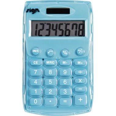 Calculatrice de Poche 8 chiffres SIGN bleue ou noire - Ma Rentrée Facile