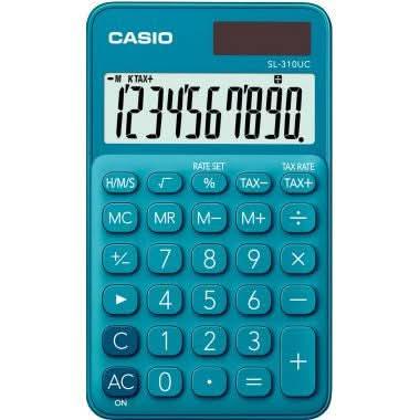 Calculatrice de poche 10 chiffres CASIO SL-310UC bleu - Ma Rentrée Facile