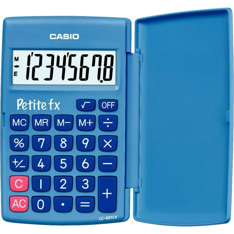 Calculatrice de poche 8 chiffres CASIO PETITE FX BLEU - Ma Rentrée Facile
