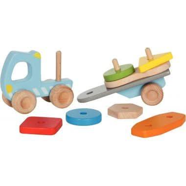 Camion avec cargaison en bois à empiler - Ma Rentrée Facile