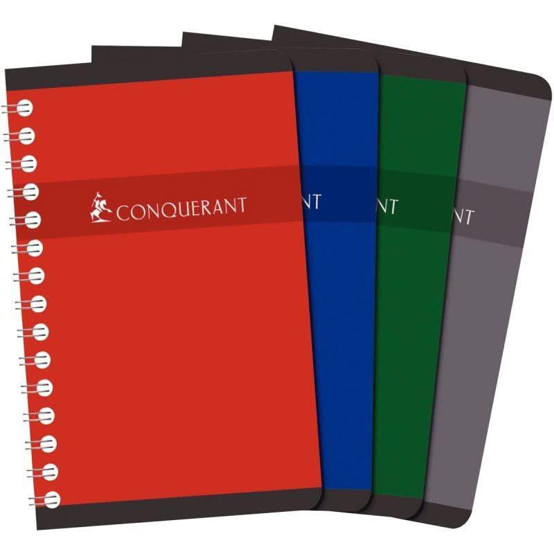 Carnet à spirale 14.8x21, 180 pages, 5x5, 70 g, coloris aléatoires, Conquérant - Ma Rentrée Facile