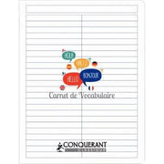 Carnet de vocabulaire, 17x22, 96 pages, 90g, Conquérant - Ma Rentrée Facile