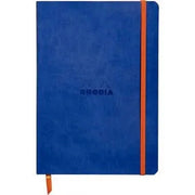 Carnet RHODIARAMA ,A5, 160 pages, ligné, couverture souple en simili cuir, bleu saphir - Ma Rentrée Facile
