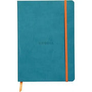 Carnet RHODIARAMA ,A5, 160 pages, ligné, couverture souple en simili cuir, bleu turquoise - Ma Rentrée Facile