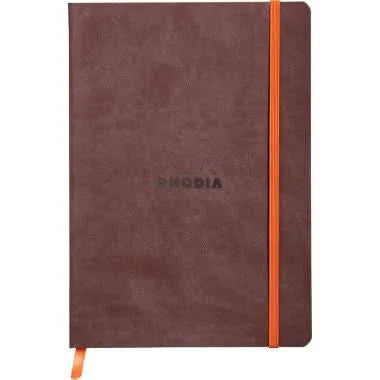 Carnet RHODIARAMA ,A5, 160 pages, ligné, couverture souple en simili cuir, chocolat - Ma Rentrée Facile