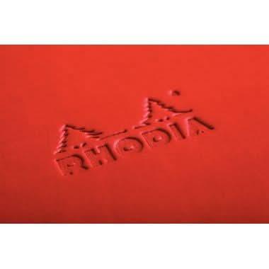 Carnet RHODIARAMA ,A5, 160 pages, ligné, couverture souple en simili cuir, rouge coquelicot - Ma Rentrée Facile