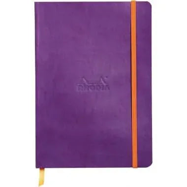 Carnet RHODIARAMA ,A5, 160 pages, ligné, couverture souple en simili cuir, violet - Ma Rentrée Facile