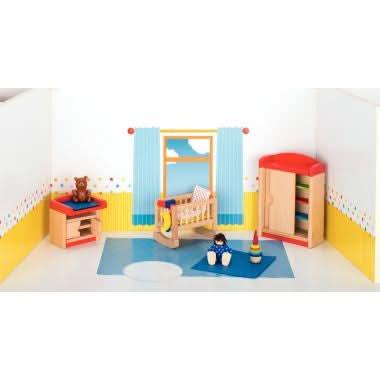 Chambre de bébé pour maison de poupées, 12 pièces - Ma Rentrée Facile