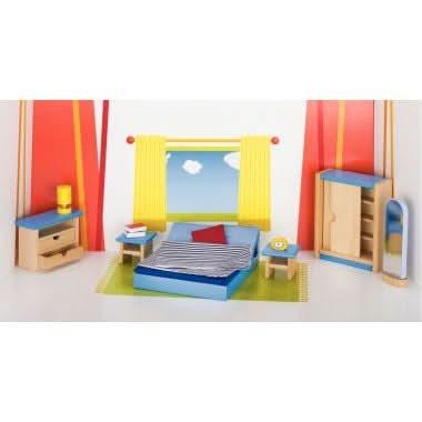 Chambre parentale pour maison de poupées, 16 pièces - Ma Rentrée Facile